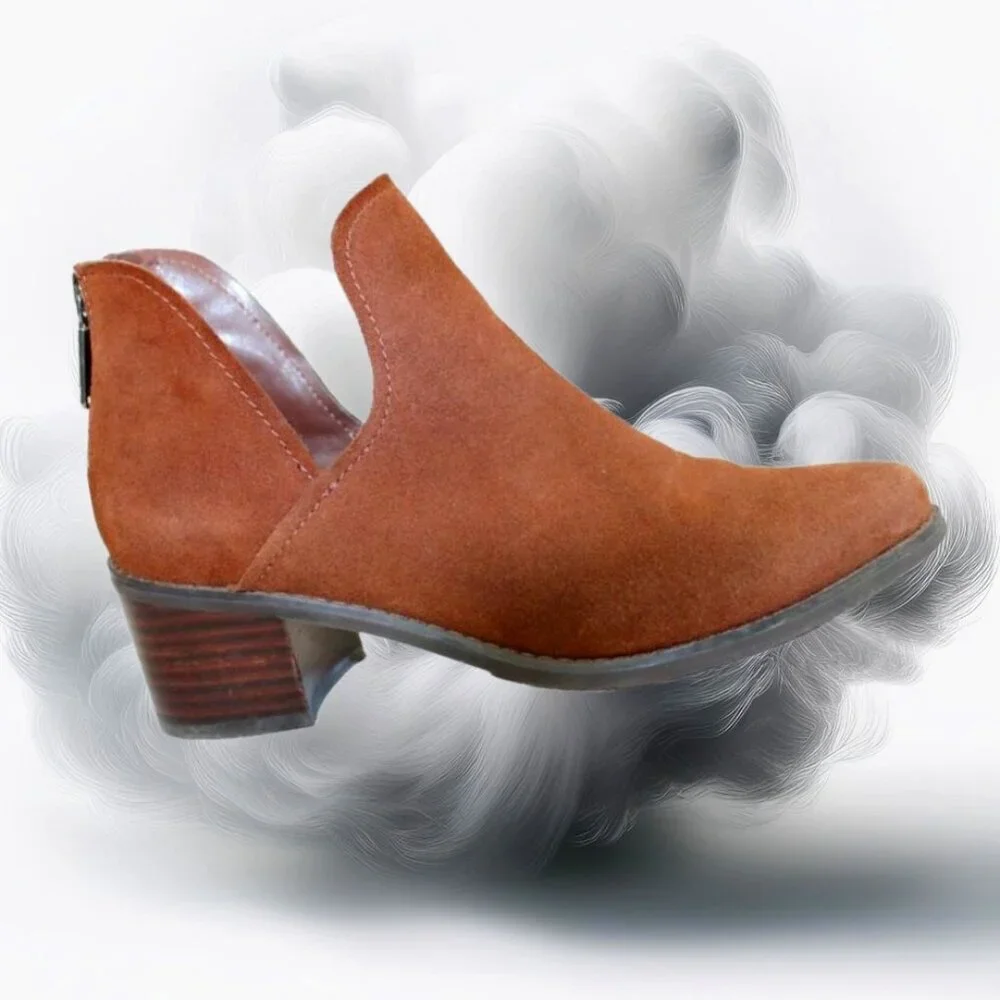 Blondo Eliza Brown Mocha Suede Waterproof Western Attitude Bootie Size 7.5